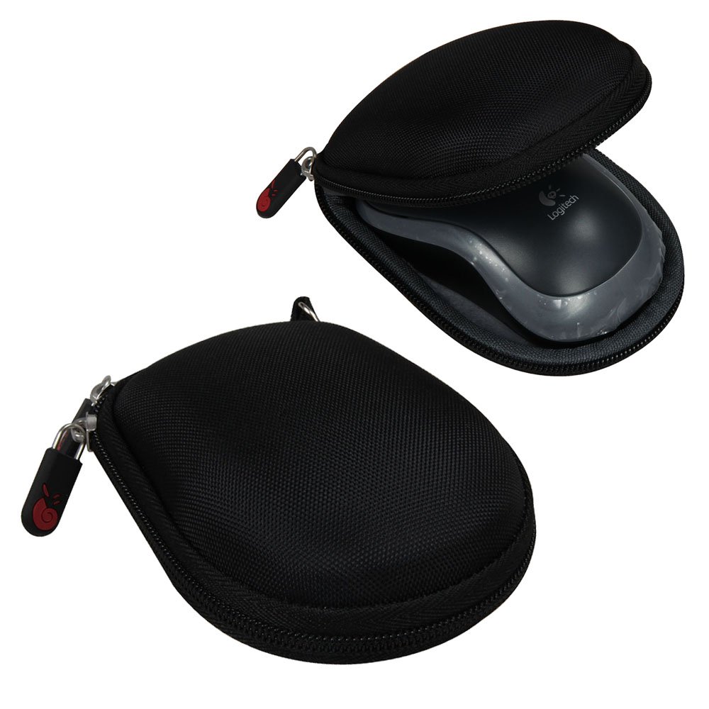 Hermitshell Travel EVA Protective Case Carrying Pouch Cover Bag Compact size with carabiner for Logitech Wireless Mobile Mouse M185 910-002225 M186 M187 910-002726