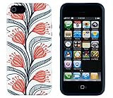 iPhone 5 / 5S Case, DandyCase PERFECT PATTERN *No Chip/No Peel* Flexible Slim Case Cover for Apple iPhone 5 / 5S - LIFETIME WARRANTY [Vintage Red & Black Climbing Flower]
