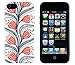 iPhone 5 / 5S Case, DandyCase PERFECT PATTERN *No Chip/No Peel* Flexible Slim Case Cover for Apple iPhone 5 / 5S - LIFETIME WARRANTY [Vintage Red & Black Climbing Flower]