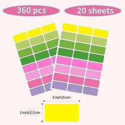 STARLIBOO Removable Freezer Labels, 1x2 Inch Color
