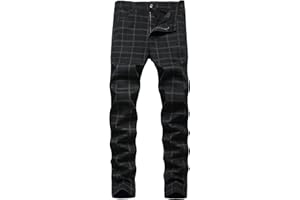 Keevoom Mens Stretch Skinny Flat-Front Fashion Style Comfy Solid Casual Slim Fit Business Dress Chinos Pants