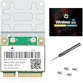 WiFi 6E Half Mini PCI-E WiFi Network Card 802.11AX AC MPE-AXE3000H 2.4GHz 5GHz 6GHz 5400Mbps Wireless Card BT5.2 MU-MIMO Mini