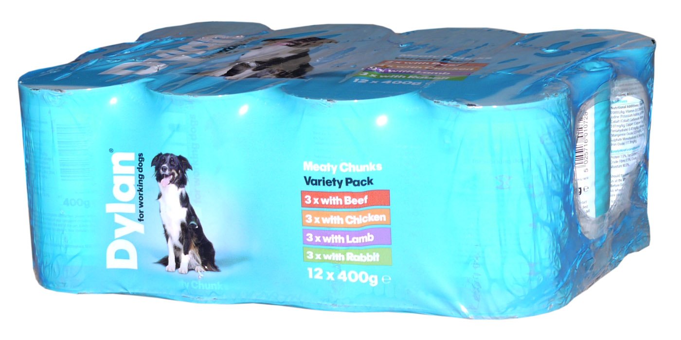 Dylan Variety Chunks in Jelly for Working Dogs 400 g (Pack of 12)