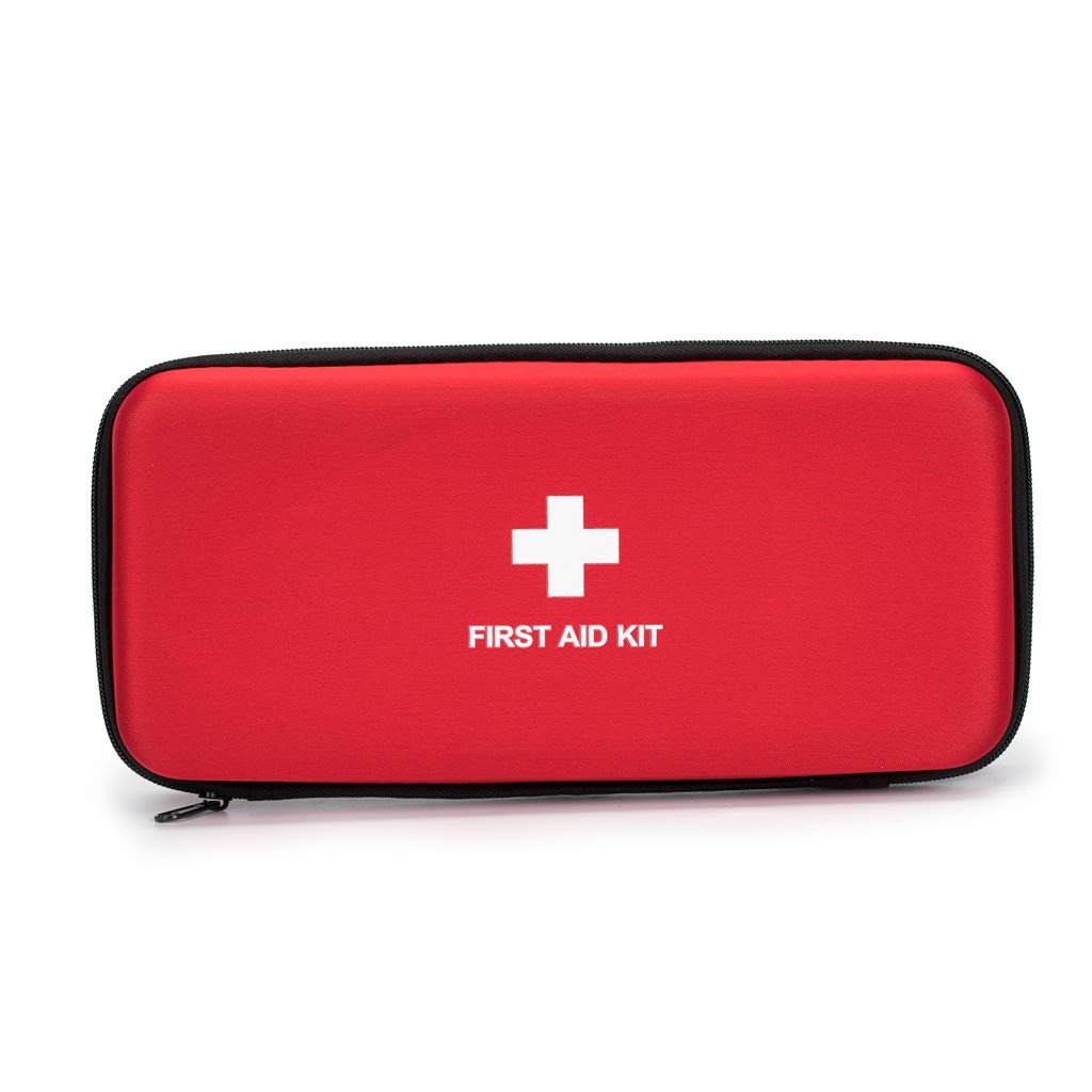 Jipemtra First Aid Hard Case Empty, First Aid Hard Shell Case First Aid EVA Hard Red Medical Case for Home Health First Emergency Responder Empty Camping Outdoors (Red A3)