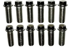 CERTIFIED AUTOMOTIVE EXPERTS Header Bolts Chrome Set of 12 for Small Block and Big Block American V8 Engines 3/8-16 Thread Corrosion Resistant Alloy Steel for Chevy Ford Mopar Muscle Cars Hot Rods Restoration