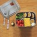 MasterChef Bento Lunch Box - Large, Stainless Steel, Compartment Meal Prep Food Container - Great for Kids & Adults