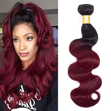 Amazon Com Black Rose Hair Two Tone Ombre Body Wave Hair 3