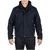 5.11 Tactical Men's 5-in-1 Jacket 2.0, 100% Polyester Hardshell, Style 48360, Black or Dark Navy, Style 48360