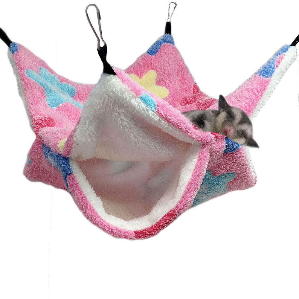 Oncpcare Small Pet Cage Hammock, Bunkbed Sugar Glider Hammock, Guinea Pig Cage Accessories Bedding, Warm Hammock for Parrot ferret Squirrel Hamster Rat Playing Sleeping