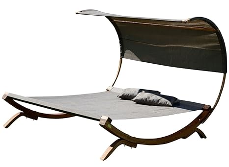 ASS XXL Sonnenliege SAONA extrabreit für 2 Personen von Farbe:Braun