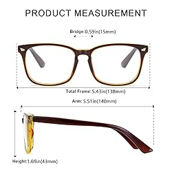 aisswzber Unisex Stylish Square Non-Prescription