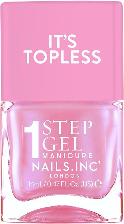 Nails.INC Its Topless Addison Iridescent Pink Gel-Like Nail Polish
