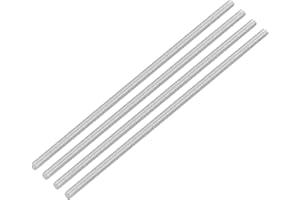 uxcell 4Pcs Fully Threaded Rod, M3 x 100mm 304 Stainless Steel Right Hand Thread Bar Studs M3-0.5 Thread Pitch for Furniture 