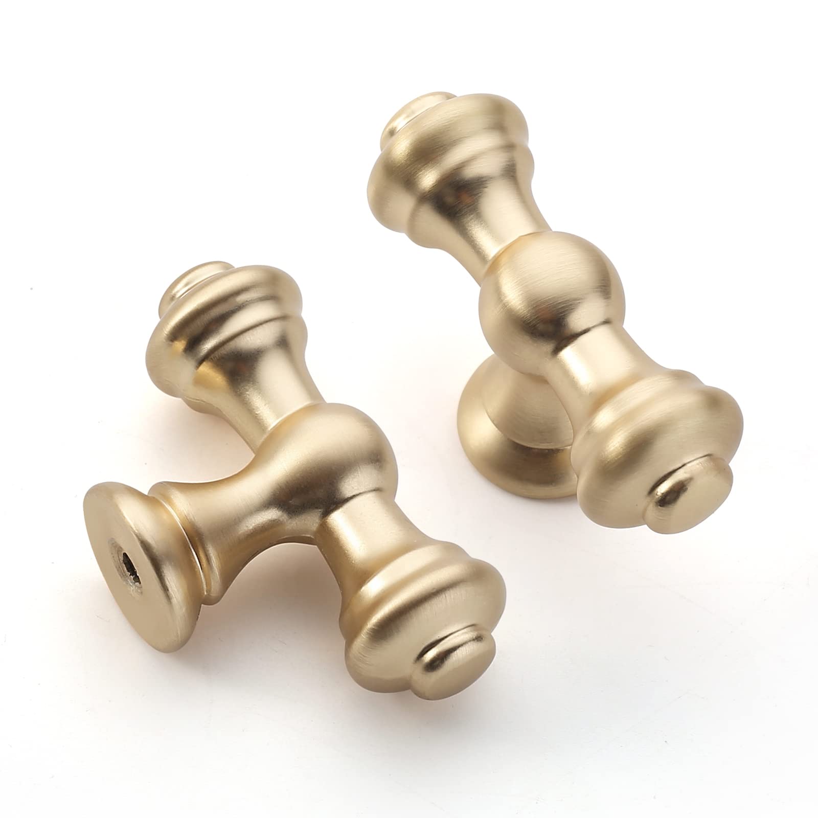 Photo 1 of Amerdeco 10 Pack Brushed Brass Kitchen Cabinet Knobs 2.1 Inch(53mm) Single Hole Cabinet Handles Dresser Knobs Gold Drawer Knobs and Pulls for Bathroom Cabinets…