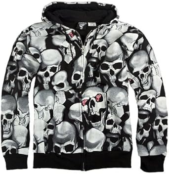 famous stars and straps skull hoodie
