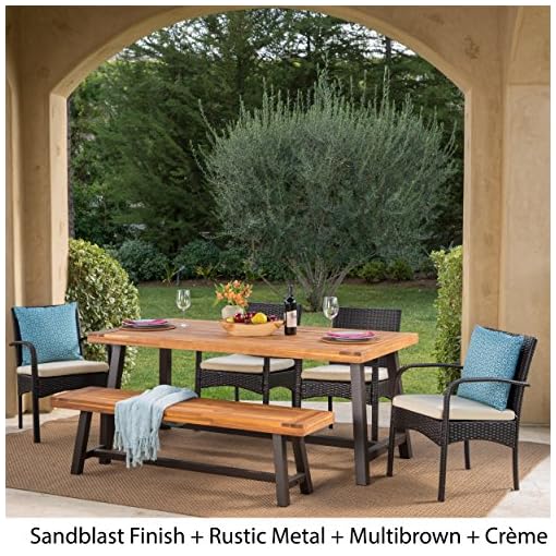 Christopher Knight Home 301540 Beryl Outdoor 6 Piece Rustic Metal