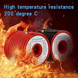 BNTECHGO 12 Gauge Silicone Wire Spool red and Black