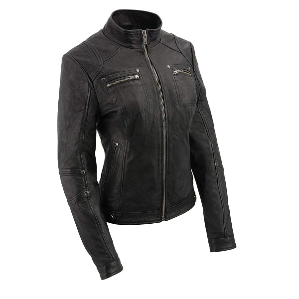 MILWAUKEE LEATHER SFL2801 WOMEN’S RACER BLACK STAND UP...