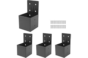 YVHFWOY Pergola Brackets 4pcs,4“x 4"(Actual 3.6 "x 3.6") Rafter Post Brackets,Pergola Connectors,DIY Connectors Bracket for Outdoor Gazebos,Log Cabins,Sunroom,Carport,Deck Railing