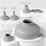 Pisol Wide Mouth Funnel Set with 5 Spouts and 2 Strainers - BPA Free view 3