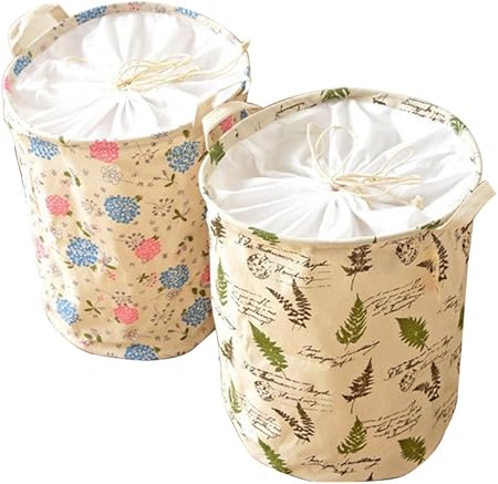 LIU RUOXI Zwei Große Faltbare Wäschekorb Bequeme Home-Organisation