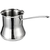 IMEEA Turkish Coffee Pot Arabic Coffee Pot Cezve Turkish Coffee Pot 18/10 Stainless Steel Greek Coffee Pot Briki Turkish Coffee Maker (16.9 Ounces)