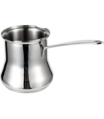 AEVVV Cafetière Turque Cezve En Cuivre 400 Ml – Ibrik Gravé Raisin, Manche Bois, Idéale Pour Café Turc/Grec/Arabe