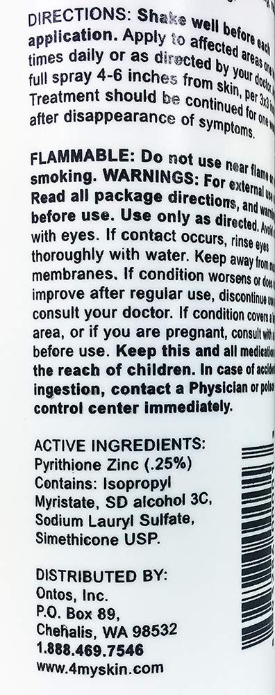 Noble Formula Zinc Spray .25% Pyrithione Zinc (ZnP), 4 oz