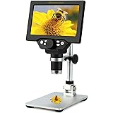 LCD Digital Microscope,4.3 Inch 1080P 10 Megapixels,1-1000X Magnification Zoom Wireless USB Stereo Microscope Camera,10MP Cam