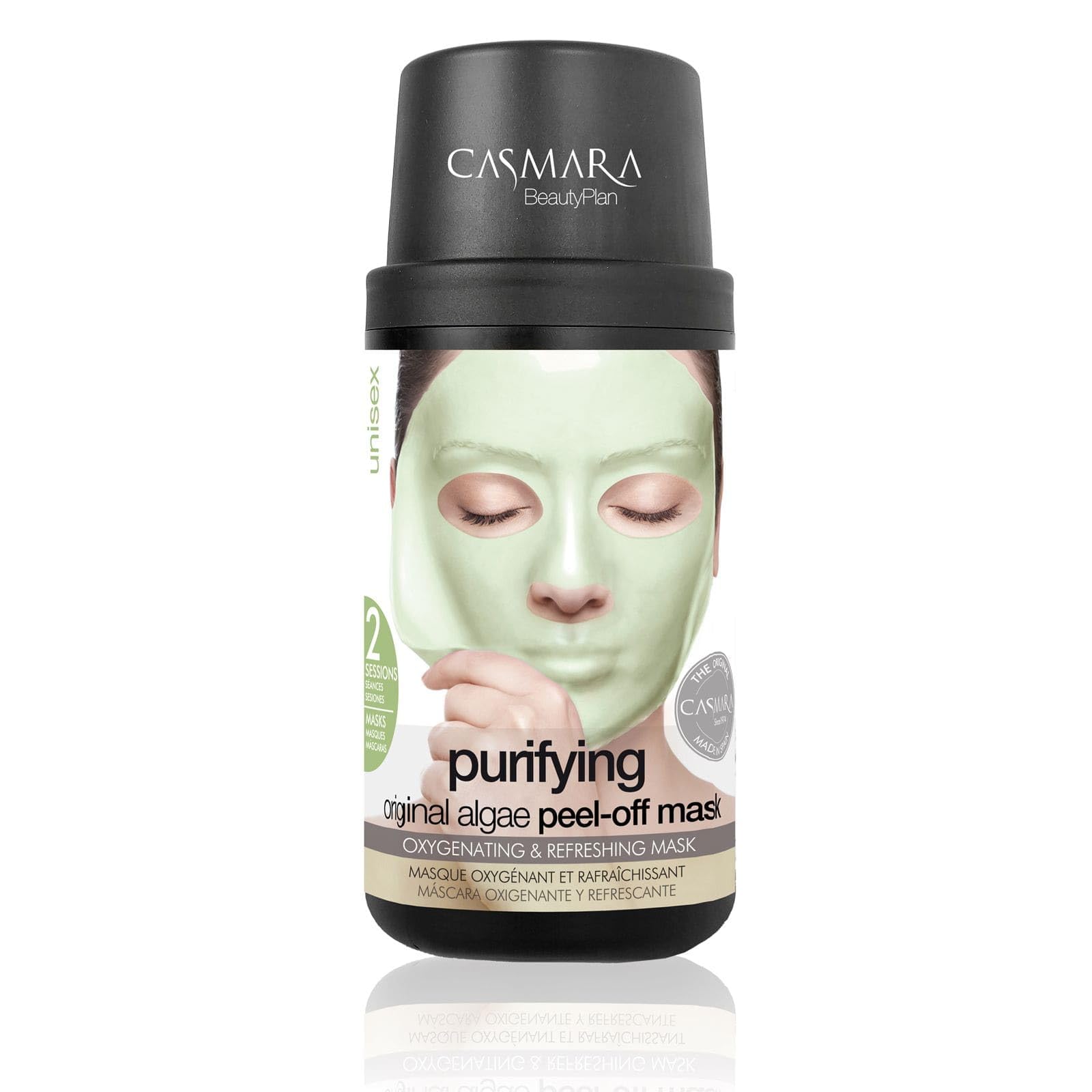 Casmara Purifying Oxygenating and Refreshing Mask Kit - Blackhead Remover Face Mask - 2 Facial Masks + 1 Ampoule - 4 Ml