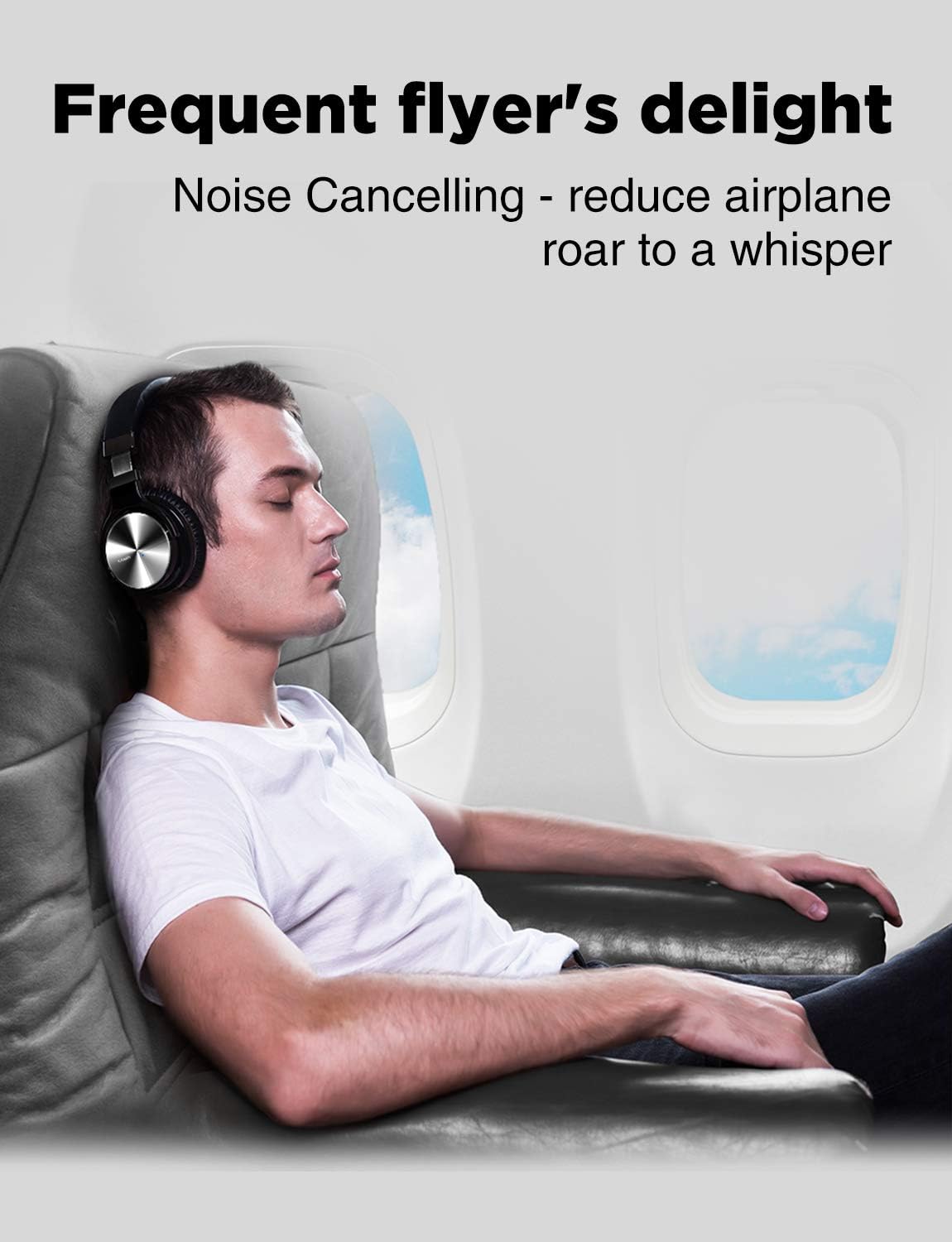COWIN E7 PRO [Upgraded] Active Noise Cancelling Headphones Bluetooth Headphones with Microphone/Deep Bass Wireless Headphones Over Ear 30 Hours Playtime for Travel/Work/Cellphone, Black: Electronics