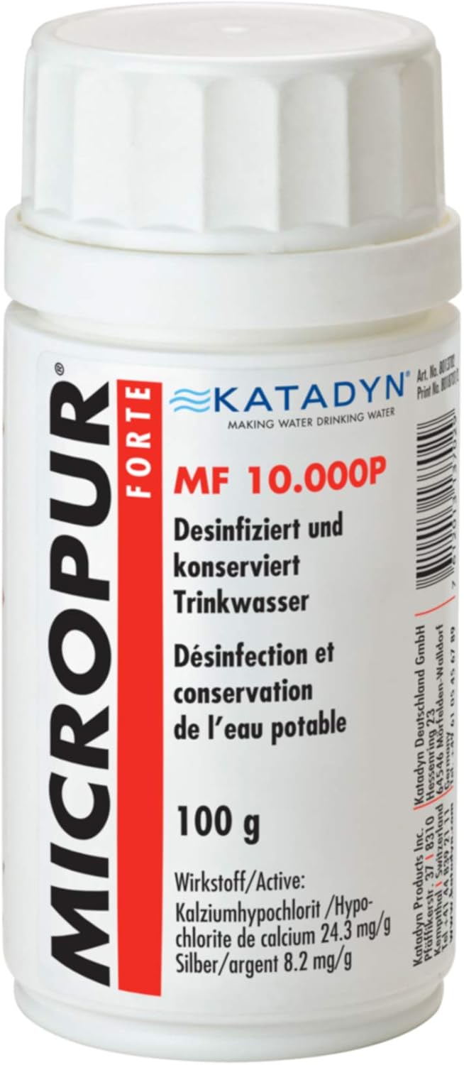 KATADYN Micropur Forte, MF 10, 000 p, 100 g de Agua Limpia: Amazon ...