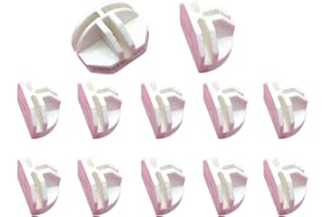 YUECY Metal Wire Cube Connectors for Storage Organizer,Durable Plastic Grid Connectors for Modular Shelving Units and Closet Organization Systems (White Semicircle, 10PCS)