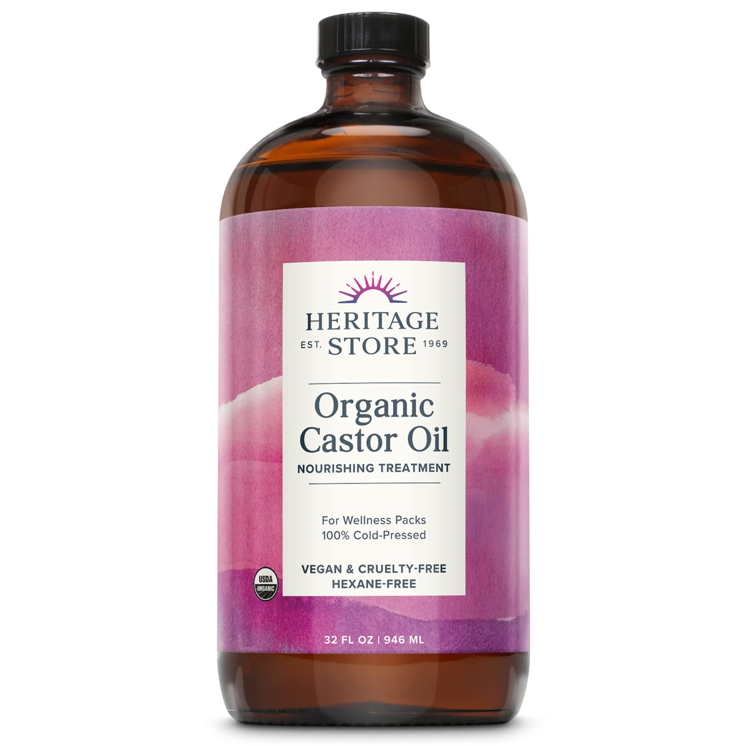 HERITAGE STORE Castor Oil Organic - 32 fl. oz. (946 ml)