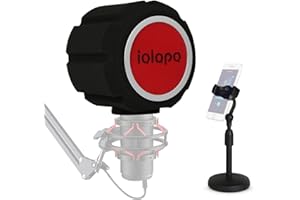 IQLQPQ Pop Filter for Mic,Professional Eyeball Microphone Isolation Shield, Acoustic Microphone Windscreen Foam Cover for Recording Studio Microphone,Sound-Absorbing Foam that Reduces Noise and Reflections