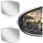 2Pcs Cars Square Blind Spot Mirrors, Car Side Mirror Blindspot Adjustabe Angle 360 Degree Wide Angle Convex RearView Removabl