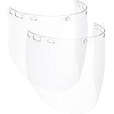 NoCry 2-Pack of Replacement Visors for Heavy Duty Clear Face Shield; Anti-Fog Protective Mask; ANSI Z87.1 Certified; Compatible with Prescription Glasses; Ideal for Woodworking