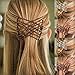 Greatstar EZ Stretch Pearls Combs For Girl, Magic Beading Hair Comb-Double Clips Hair Styling Accessories for Women Girls Hair Beauty (Coffee)