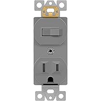 ENERLITES Toggle Light Switch 15A 120-277V - Light Almond, Single Pole, Residential Grade (10 Pack)