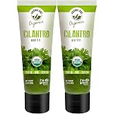 Aroma One Organic Cilantro Paste in Squeeze Tubes, 2.8oz Each (2-Pack) | Easy-Squeeze Cilantro Paste Saves Prep Time and Reduces Waste for Salsa, Tacos, Soups and Marinades