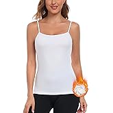 MOSCOAL Thermal Tank Top for Women Sleeveless Fleece Lined Top Thermal Undershirt Warm Camisoles Winter Vest