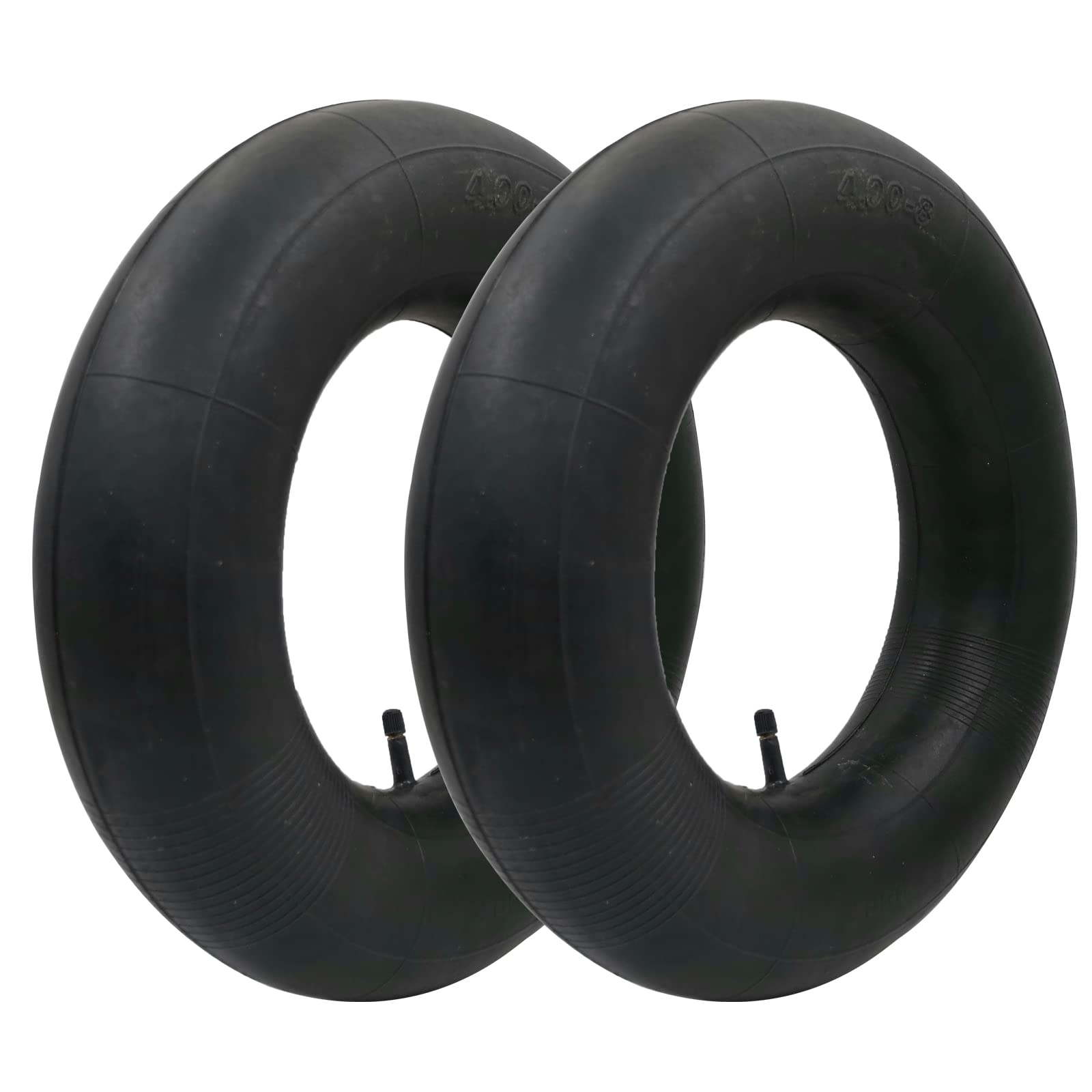 2 Pcs 4.80/4.00-8" Wheelbarrow Inner Tubes with TR-13 Straight Valve, Heavy Duty Replacement for Wheelbarrows, Mowers, Hand Trucks and More