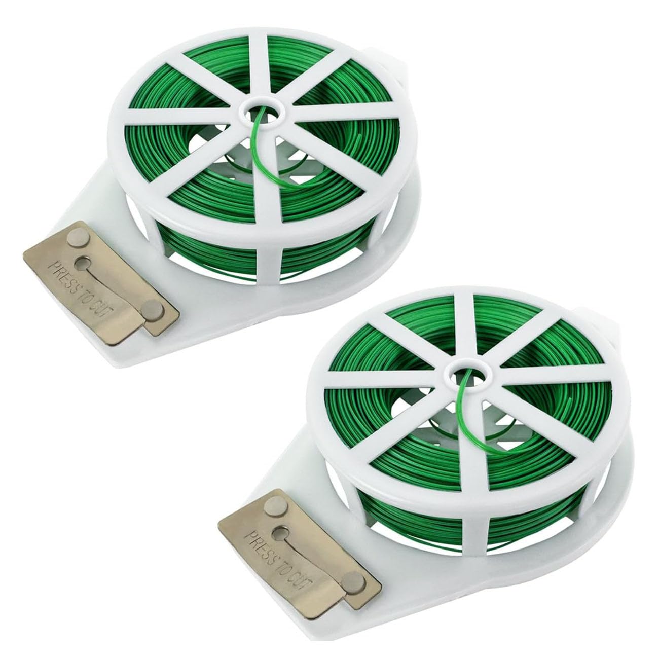 MaoNativey Garden Tie Wire 200m Green Twist Ties with Thread Cutter Flexible Garden Ties Vines Support for Garden Flowers, Climbing Plants, Vines, Lianas, Shrubs Organization Cable Tie