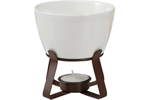 Chocolate Melting Pot, Chocolate Fondue Set, Ceramic Mini Fondue Set, Cheese Melting Pot with 2 Forks, 300ml Butter Warmer fo