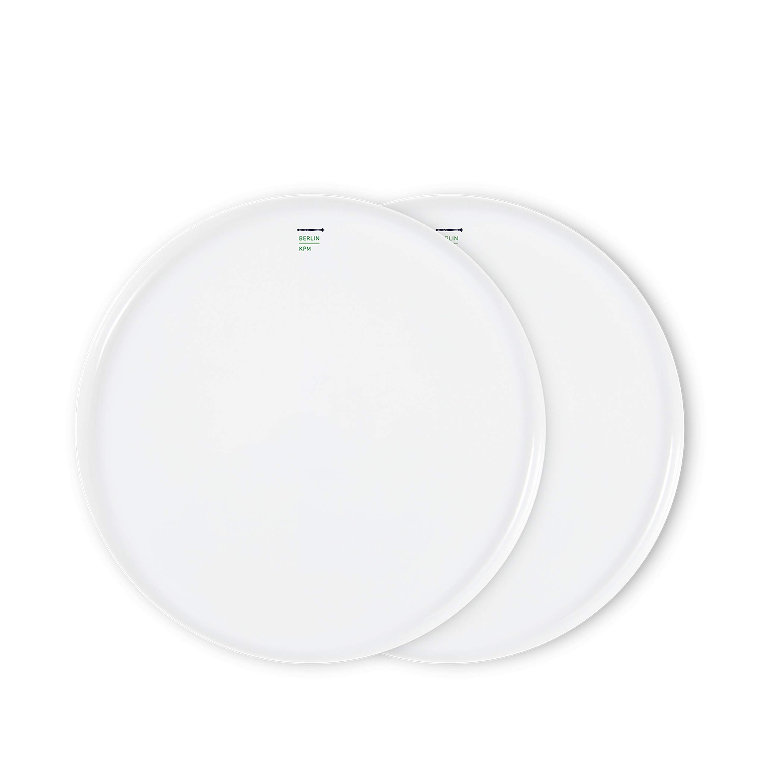 KPM Berlin LAB Plate Set 19 cm 2-Piece Porcelain Dinner Plate Porcelain Plate Handmade White in Gift Box