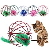 Cat toys,NNDA CO 2Pcs Funny Pet Cat Lovely Kitten Gift Interactive Play Toys With Fake Mouse Ball, 6.2 cm/ 2.44