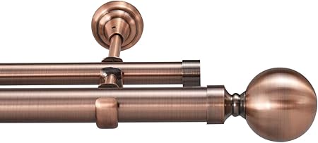 Your Home Online Designer Metal Double Curtain Pole Day Night