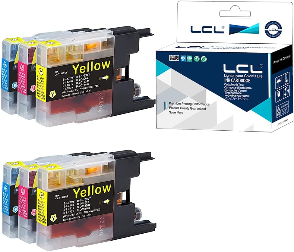 LCL 6PK LC1240XL Ink Cartridge for Brother MFC-J6910CDW J6710CDW J5910CDW J825N