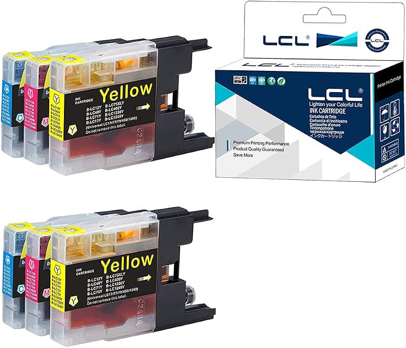 LCL 6PK LC1240XL Ink Cartridge for Brother MFC-J6910CDW J6710CDW J5910CDW J825N