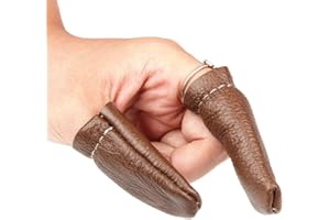 ccHuDE 6 Pairs Needle Felting Leather Finger Protector Finger Guards Gloves for Hand Craft Sewing